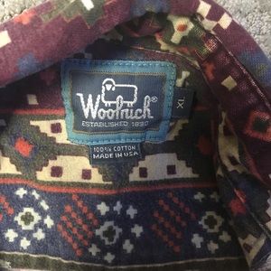 Vintage wool rich button up flannel type shirt